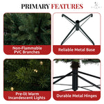 Load image into Gallery viewer, Kinsley Pre-Lit Artificial Christmas Tree with Lights - 9 ft