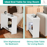 Load image into Gallery viewer, Jade Modern Nightstand - Charging Station with USB Ports & Outlets - White