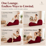 Load image into Gallery viewer, Leticia Ergonomic Yoga Chaise Lounge for Deep Stretching - Red