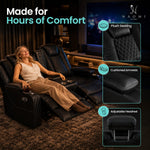 Load image into Gallery viewer, Chicago Power Reclining Loveseat with Built-In Speakers and LED Lights - Black