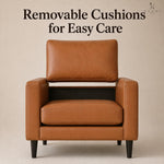 Load image into Gallery viewer, Marisa Genuine Leather Mid-Century Accent Chair