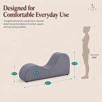 Load image into Gallery viewer, Leticia Ergonomic Yoga Chaise Lounge for Deep Stretching - Gray