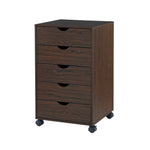 Load image into Gallery viewer, Taylor 5-Drawer Storage Cabinet with Wheels & Tabletop - Espresso