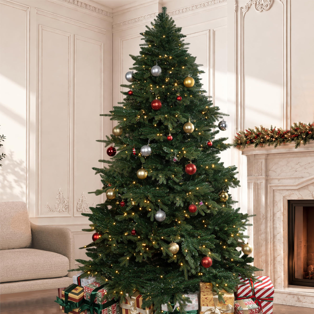 Cynthia traditional prelit rustic christmas tree 7