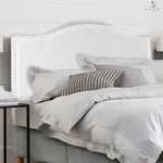 Load image into Gallery viewer, Catalina Upholstered Nailhead Headboard for Full Queen - White