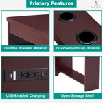 Load image into Gallery viewer, Jade Modern Nightstand - Charging Station with USB Ports & Outlets - Cherry