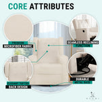 Load image into Gallery viewer, Odelia Swivel Rocker Recliner with Adjustable Footrest - Cream