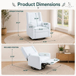 Load image into Gallery viewer, Tanya Power Swivel Glider Recliner with USB Port - Bright White
