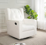 Load image into Gallery viewer, Odelia Swivel Rocker Recliner with Adjustable Footrest - Bright White