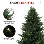 Load image into Gallery viewer, Kinsley Pre-Lit Artificial Christmas Tree with Lights - 9 ft