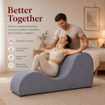 Load image into Gallery viewer, Leticia Ergonomic Yoga Chaise Lounge for Deep Stretching - Gray