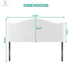 Load image into Gallery viewer, Catalina Upholstered Nailhead Headboard for Full Queen - White