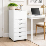 Load image into Gallery viewer, Carly 6-Drawer Storage Cabinet with Wheels - White