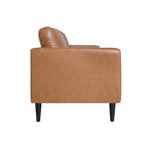 Load image into Gallery viewer, Marisa Genuine Leather Mid-Century Sofa with Bolster Pillows