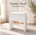 Load image into Gallery viewer, Vera 7-Drawer Makeup Vanity with LED Mirror – White