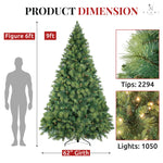 Load image into Gallery viewer, Vail Traditional Prelit Pine Cone Christmas Tree - 9 ft