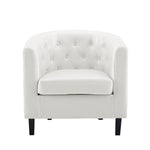 Load image into Gallery viewer, Emma Tufted Barrel Loveseat with Faux Leather Upholstery