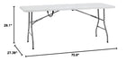 Load image into Gallery viewer, Rectangular Resin Folding Table with Carry Handle - 6 ft