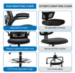 Load image into Gallery viewer, Serena Mesh Drafting Chair with Adjustable Foot Ring - Black