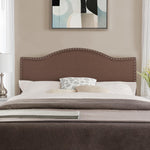 Load image into Gallery viewer, Catalina Upholstered Nailhead Headboard for Full Queen - Espresso