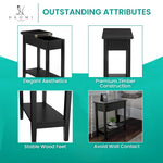 Load image into Gallery viewer, Roxy Flip Top Chairside Table - Hidden Storage with Drawer & Shelf - Black