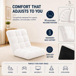 Load image into Gallery viewer, Desmond Adjustable Floor Chair with 14 Reclining Positions - White