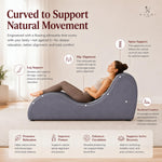 Load image into Gallery viewer, Leticia Ergonomic Yoga Chaise Lounge for Deep Stretching - Gray