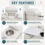 Load image into Gallery viewer, Chicago Power Recliner with LED Lights & USB Charging - White