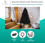 Load image into Gallery viewer, Dakota Black Pre-Lit Christmas Tree with Warm Lights - 9 ft