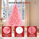 Load image into Gallery viewer, Martina Pink Pre-Lit Christmas Tree with Warm Lights - 7.5 ft