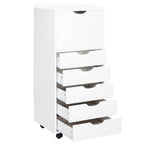 Load image into Gallery viewer, Carly 6-Drawer Storage Cabinet with Wheels - White