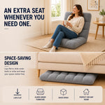 Load image into Gallery viewer, Desmond Adjustable Floor Chair with 14 Reclining Positions - Gray
