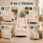 Load image into Gallery viewer, Tanya Power Swivel Glider Recliner with USB Port - Cream
