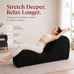 Load image into Gallery viewer, Leticia Ergonomic Yoga Chaise Lounge for Deep Stretching - Black