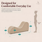 Load image into Gallery viewer, Leticia Ergonomic Yoga Chaise Lounge for Deep Stretching - Mocha
