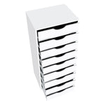Load image into Gallery viewer, Bianca 9-Drawer Vertical Storage Cabinet with Tabletop - White