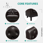 Load image into Gallery viewer, Emma Set of 2 Button-Tufted Faux Leather Barrel Chairs - Espresso