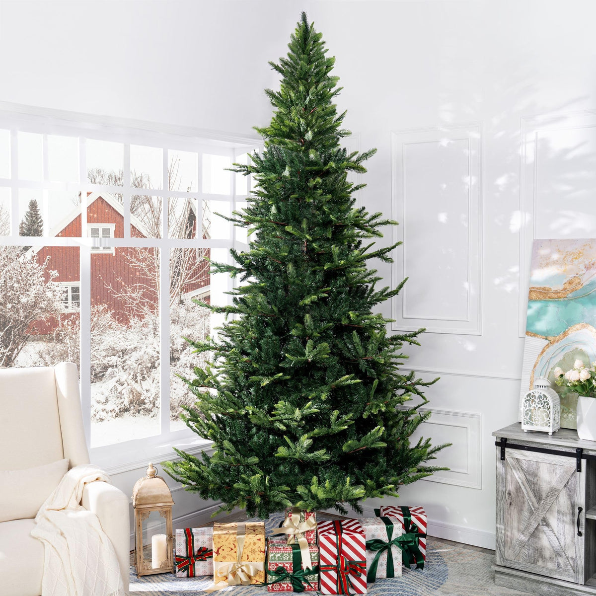 Lujan pre lit christmas tree with warm lights 9 ft