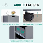 Load image into Gallery viewer, Carly 6-Drawer Storage Cabinet with Wheels - Gray