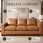 Load image into Gallery viewer, Freya Genuine Leather Oversized 3-Seater Sofa - Tan