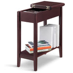 Load image into Gallery viewer, Roxy Flip Top Chairside Table - Hidden Storage with Drawer & Shelf - Cherry