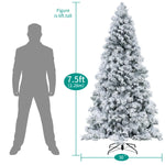 Load image into Gallery viewer, Skylar Snow Flocked Alaskan Pine Tree - 6.5 ft