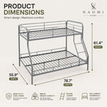 Load image into Gallery viewer, Hollywood Metal Bunk Bed - Gray