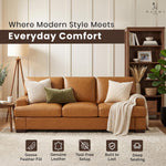 Load image into Gallery viewer, Siggy Genuine Leather Sofa with Removable Cushions