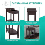 Load image into Gallery viewer, Roxy Flip Top Chairside Table - Hidden Storage with Drawer & Shelf - Espresso
