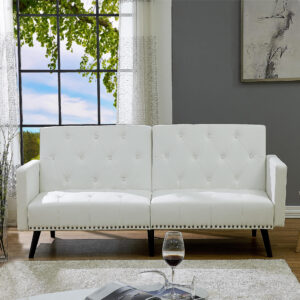 5 step guide to buying a sofa online; Naomi Home Convertible Tufted Futon Sofa