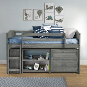 Naomi Home Heather Low Loft Louver Bed