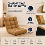 Load image into Gallery viewer, Desmond Adjustable Floor Chair with 14 Reclining Positions - Tan
