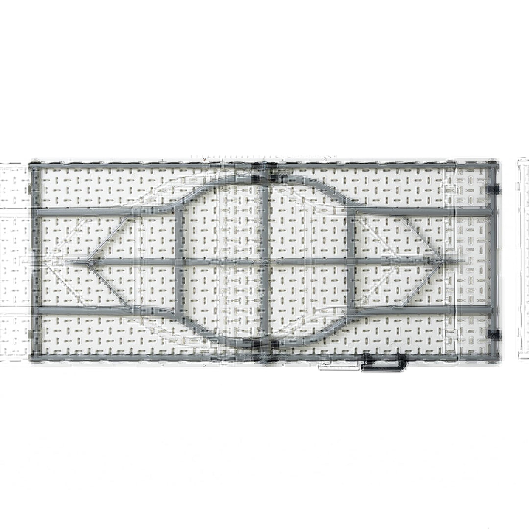 Rectangular Resin Folding Table with Carry Handle - 5 ft