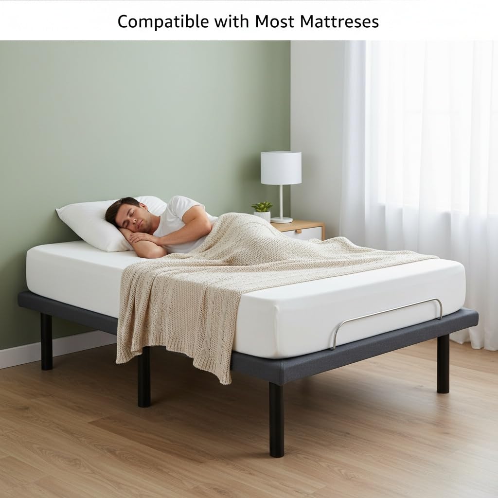 Idealbase Adjustable Bed Base with Massage & USB - Full
